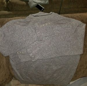 Gray Turtleneck Long Sleeve Sweater